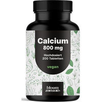 Produktbild von Bloom Naturals Calcium Tabletten vegan ohne Zusatzstoffe 200 Stück