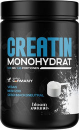 Bloom Naturals Creatin Monohydrat Pulver 500 g vegan ohne Zusatzstoffe – Bild 1 von 1