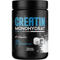 Produktbild von Bloom Naturals Creatin Monohydrat Pulver 500 g vegan ohne Zusatzstoffe