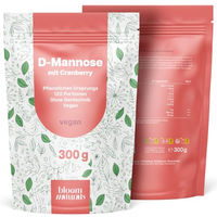 Produktbild von Bloom Naturals D-Mannose mit Cranberry Pulver 300g vegan ohne Zusatzstoffe