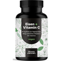 Produktbild von Bloom Naturals Eisen Bisglycinat Tabletten vegan ohne Zusatzstoffe 365 Stück