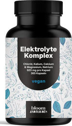 Bloom Naturals Elektrolyte Komplex Kapseln vegan hochdosiert 365 Kapseln – Bild 1 von 1