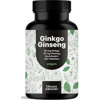 Produktbild von Bloom Naturals Ginkgo Ginseng Tabletten vegan 400 Stück