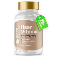 Produktbild von Bloom Naturals Haar Vitamine Kapseln mit Zink, Biotin und Selen vegan für Frauen und Männer 200 Stück