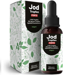 Bloom Naturals Jod Tropfen mit Kaliumjodid 150 µg Vegan 50 ml – Bild 1 von 1