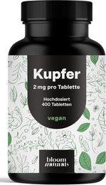 Bloom Naturals Kupfer Tabletten vegan ohne Zusatzstoffe 400 Stück – Bild 1 von 1