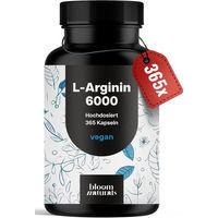 Produktbild von Bloom Naturals L-Arginin Kapseln vegan 365 Stück