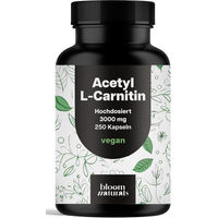 Produktbild von Bloom Naturals L-Carnitin Kapseln vegan ohne Zusatzstoffe 250 Stück
