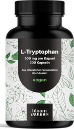 Bloom Naturals L-Tryptophan 1000 mg vegan Kapseln 300 Stück – Bild 1 von 1