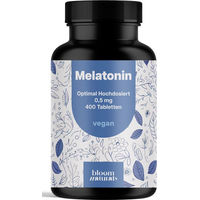 Produktbild von Bloom Naturals Melatonin Tabletten 0,5 mg vegan glutenfrei laktosefrei 400 Stück