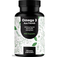 Produktbild von Bloom Naturals Omega 3 Fischöl Kapseln ohne Zusatzstoffe 400 Stück