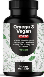 Bloom Naturals Omega 3 Vegan Forte Algenöl Kapseln 60 Stück – Bild 1 von 1