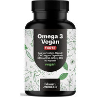 Produktbild von Bloom Naturals Omega 3 Vegan Forte Algenöl Kapseln vegan 90 Stück