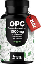 Bloom Naturals OPC Traubenkernextrakt Kapseln Vegan 260 Stück – Bild 1 von 1