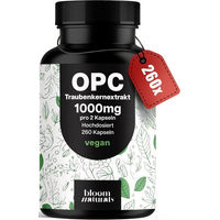 Produktbild von Bloom Naturals OPC Traubenkernextrakt Kapseln Vegan 260 Stück