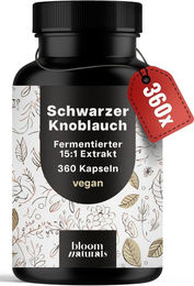 Bloom Naturals Schwarzer Knoblauch Kapseln vegan – Bild 1 von 1