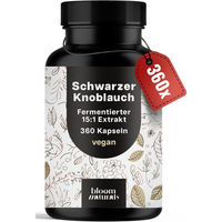 Produktbild von Bloom Naturals Schwarzer Knoblauch Kapseln vegan