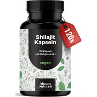Produktbild von Bloom Naturals Shilajit Kapseln vegan 120 Stück