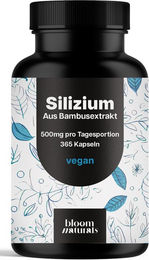 Bloom Naturals Silizium hochdosiert vegan Kapseln 365 Stück – Bild 1 von 1