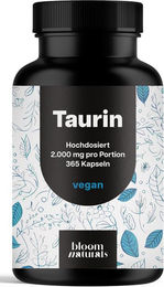 Bloom Naturals Taurin Kapseln vegan 1000 mg 365 Kapseln – Bild 1 von 1
