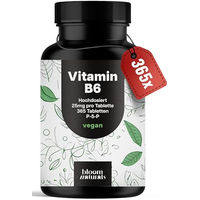 Produktbild von Bloom Naturals Vitamin B6 P5P hochdosiert Tabletten vegan ohne Zusatzstoffe 365 Stück