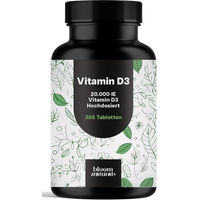 Produktbild von Bloom Naturals Vitamin D3 Tabletten hochdosiert 20000 IE 365 Stück