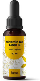 Bloom Naturals Vitamin D3 Tropfen 1000 IE vegan 50 ml – Bild 1 von 1