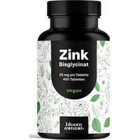 Produktbild von Bloom Naturals Zink Bisglycinat 25 mg Tabletten vegan 400 Stück