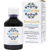 Produktbild von BlueIron Eisen Liquid Flüssigkeit 250 ml vegan glutenfrei laktosefrei ohne Zusatzstoffe für Erwachsene