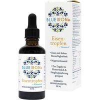 Produktbild von BlueIron Eisentropfen mit Vitamin C vegan glutenfrei laktosefrei 50 ml