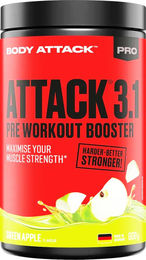 Body Attack Attack 3.1 Protein Pulver Green Apple 600 g – Bild 1 von 2