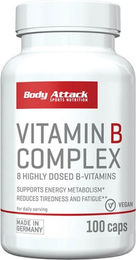 Body Attack B-Komplex Vitamin B-Komplex Kapseln 100 Stück – Bild 1 von 1
