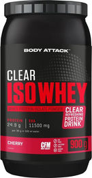 BODY ATTACK Clear Iso-Whey Isolat Pulver Zitrone laktosefrei und zuckerfrei 900 g – Bild 1 von 1