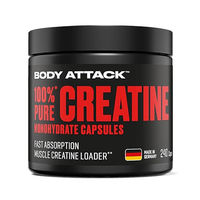Produktbild von Body Attack Creatin Monohydrat Kapseln ohne Zusatzstoffe 240 Stück