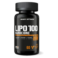 Produktbild von Body Attack Lipo 100 Hardcore Kapseln vegan ohne Gelatine 60 Stück