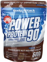 Body Attack Power Protein 90 Pulver Chocolate Nut-Nougat Cream 500 g – Bild 1 von 2