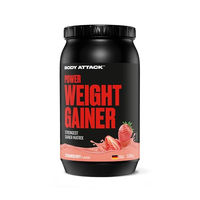 Produktbild von Body Attack Power Weight Gainer Erdbeere Pulver glutenfrei ohne Aspartam 1,5 kg