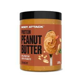 Body Attack Protein-Cream Erdnussbutter Crunchy, 1kg, vegan, glutenfrei und ohne Zusatzstoffe – Bild 1 von 3