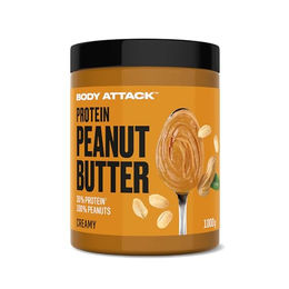 Body Attack Protein-Cream Peanut Butter, 1kg - Erdnussbutter mit 30% Protein, vegan und glutenfrei – Bild 1 von 4