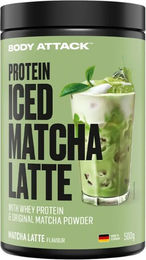 Body Attack Protein Pulver Iced Matcha Latte Geschmack zuckerfrei 500 g – Bild 1 von 1