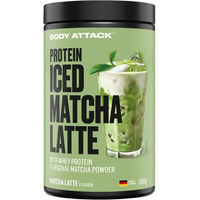 Produktbild von Body Attack Protein Pulver Iced Matcha Latte Geschmack zuckerfrei 500 g