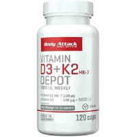 Produktbild von Body Attack Vitamin D3+K2 Kapseln 120 Stück