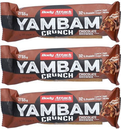 BODY ATTACK Yambam Crunch Proteinriegel Schokolade Brownie zuckerarm 165 g – Bild 1 von 1