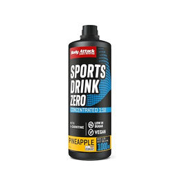 Body Attack Zero Sports Drink Sirup Ananas 1000 ml vegan zuckerarm fettarm – Bild 1 von 3