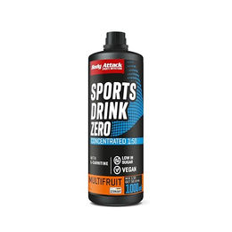 Body Attack Zero Sports Drink Sirup Multifrucht zuckerfrei vegan 1000 ml – Bild 1 von 2