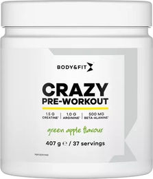 Body & Fit Crazy Pre-Workout Pulver Green Apple 407g – Bild 1 von 1