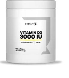 Body&Fit Vitamin D3 3000 IU Kapseln für Sportler 180 Stück – Bild 1 von 1