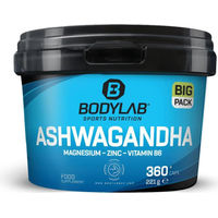 Produktbild von Bodylab24 BIG PACK Ashwagandha mit Magnesium, Zink und Vitamin B6, 360 Kapseln, vegan