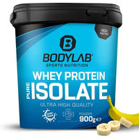 Produktbild von Bodylab24 Whey Protein Isolat Banane Pulver zuckerfrei laktosefrei ohne Zusatzstoffe 900 g