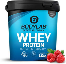 Bodylab24 Whey Protein Pulver Himbeer-Joghurt ohne Zusatzstoffe – Bild 1 von 3